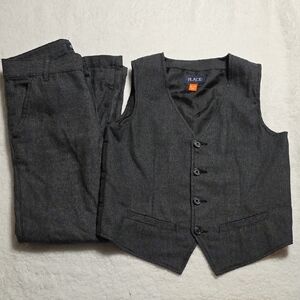 The Children's Place Gray Herring Bone Kids Matching Set